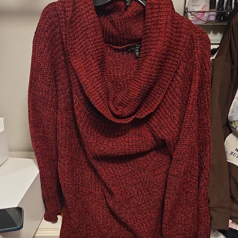 Jessica Simpson Maroon Cowl Neck Sweater